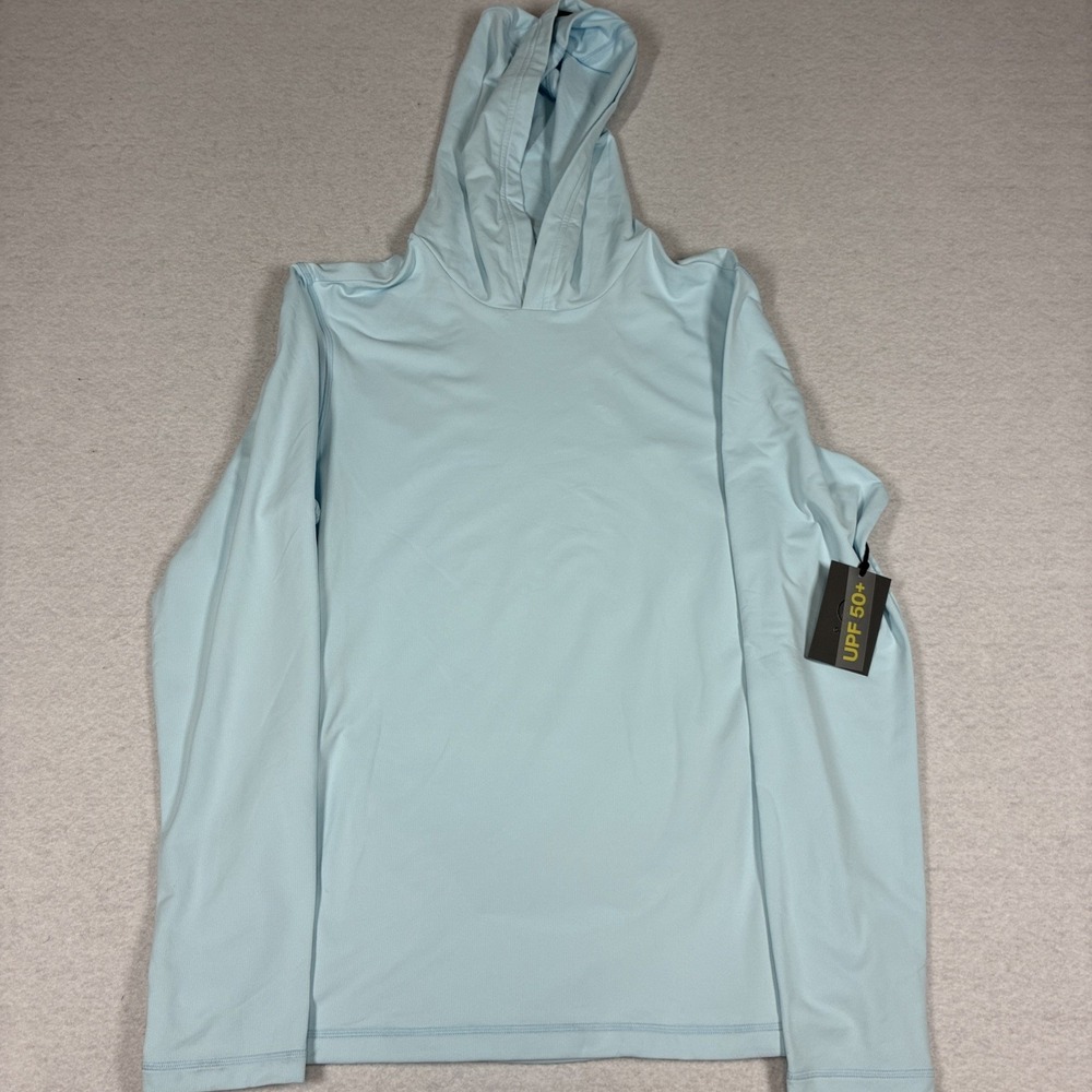 G/FORE Men's Brushed Back Tech Hoodie Daybreak Blue Performance Golf Medium